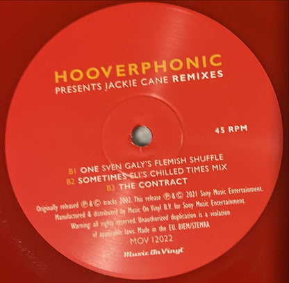 Hooverphonic - Presents Jackie Cane Remixes (VINYL) | Mint (M) Mint (M)-