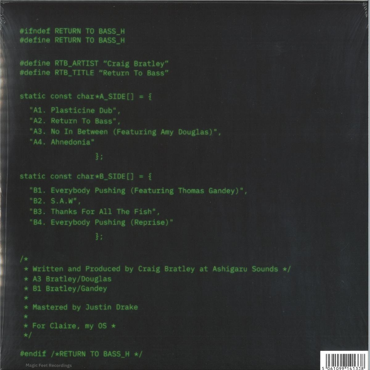 Craig Bratley - Return To Bass (VINYL LP Magic Feet MFLP01) | NEW Mint (M) Mint (M)-