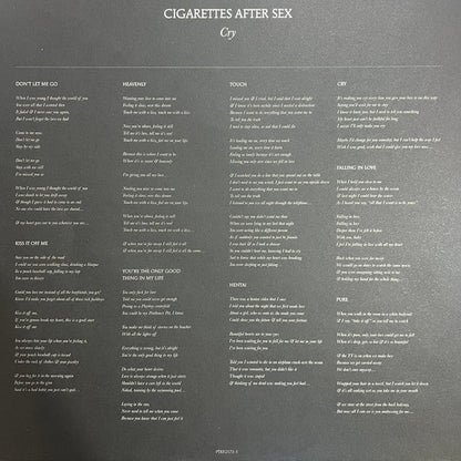 Cigarettes After Sex - Cry (VINYL) | Excellent+ (EX+) Near Mint (NM)-