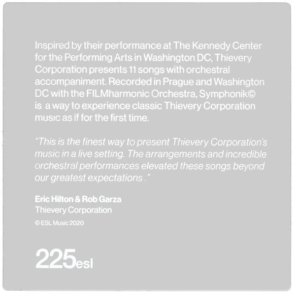 Thievery Corporation - Symphonik (2xVINYL) | Near Mint (NM or M-) Near Mint (NM)-