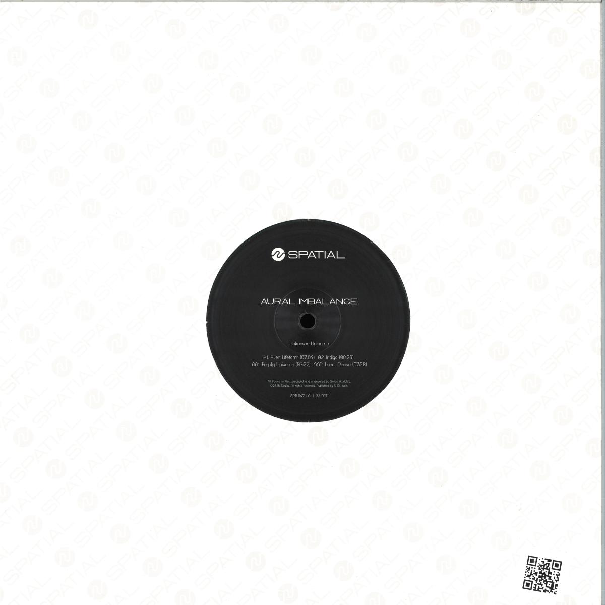 Aural Imbalance - Unknown Universe (GREEN VINYL 12" Spatial SPTL047) | NEW Mint (M) Mint (M)-