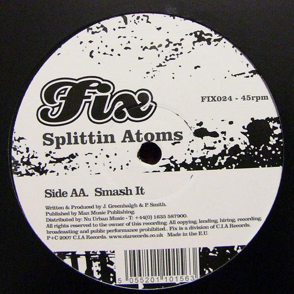 Splittin' Atoms - Bulletproof Monk (Taxman Remix) / Smash It | Mint (M) Generic-