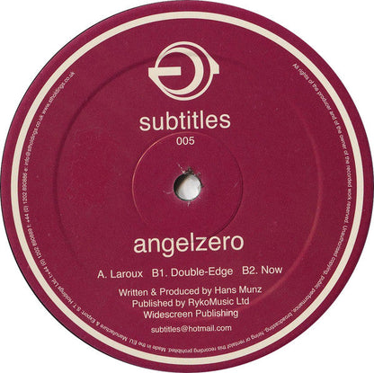 Angelzero - Laroux / Double-Edge / Now (12" VINYL) | Excellent+ (EX+) Generic-