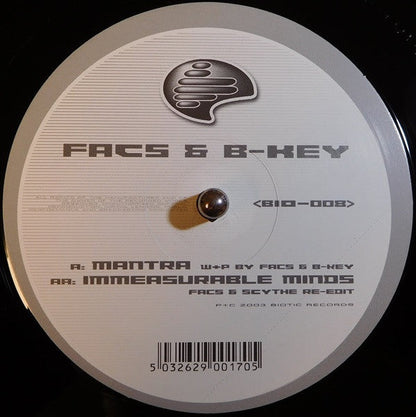 Facs - Mantra / Immeasurable Minds | Excellent (EX) Very Good Plus (VG+)-