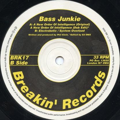 Bass Junkie - Cyber Bass EP | Very Good Plus (VG+) Very Good Plus (VG+)-