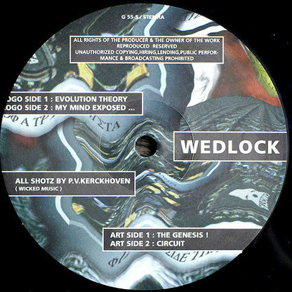 Wedlock - The Origin Of Species E.P. | Very Good (VG) Very Good Plus (VG+)-