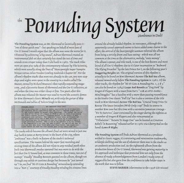 Dub Syndicate - The Pounding System (Ambience In Dub) | Mint (M) Mint (M)-
