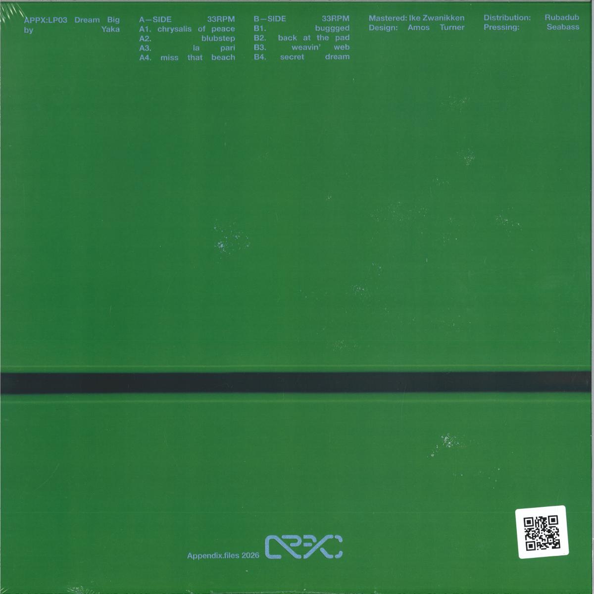 Yaka - Dream Big (VINYL LP Appendix.files APPXLP03) | NEW-
