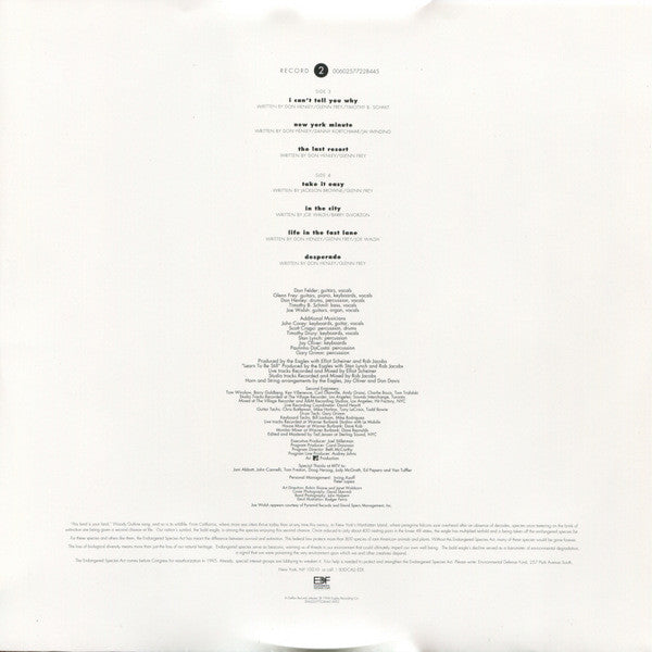 Eagles Hell Freezes Over Geffen Records, Eagles Recording Company, Universal Music Group 2xLP, Album, RE, RM, 180 Mint (M) Mint (M)-