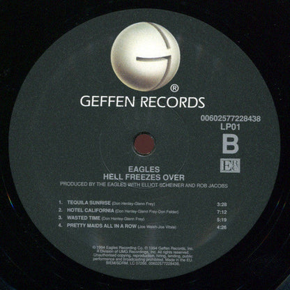 Eagles Hell Freezes Over Geffen Records, Eagles Recording Company, Universal Music Group 2xLP, Album, RE, RM, 180 Mint (M) Mint (M)-