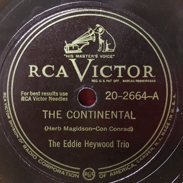 Eddie Heywood Trio - The Continental | Very Good (VG) Generic-