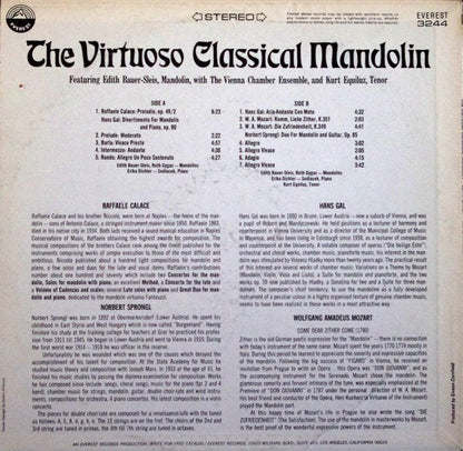 Edith Bauer-Slais With The Vienna Chamber Ensemble - The Virtuoso Classical Mandolin | Very Good Plus (VG+) Very Good Plus (VG+)-