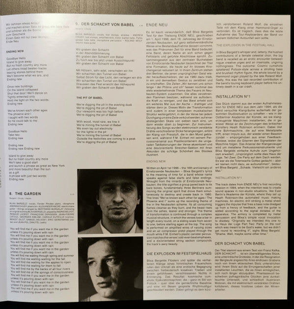 Einstürzende Neubauten - Ende Neu (VINYL) | Mint (M) Mint (M)-