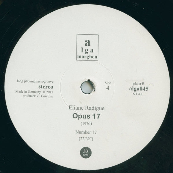 Eliane Radigue - Opus 17 | Mint (M) Mint (M)-