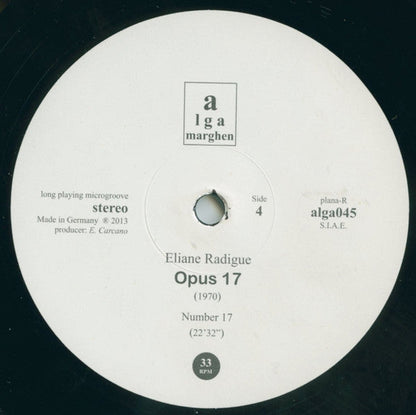 Eliane Radigue - Opus 17 | Mint (M) Mint (M)-