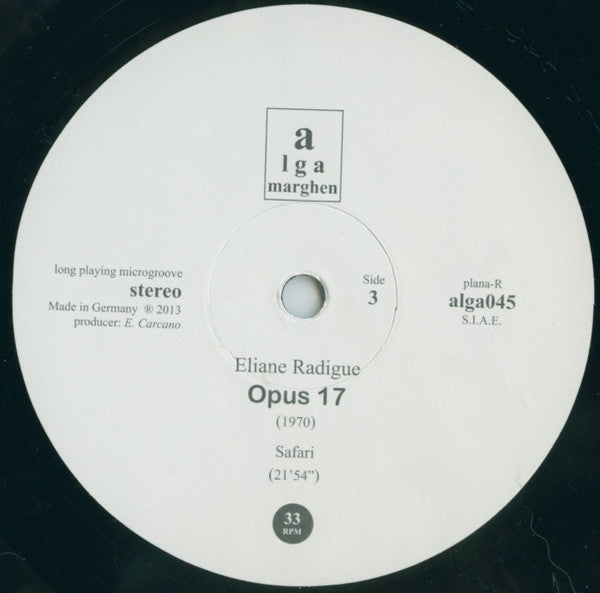 Eliane Radigue - Opus 17 | Mint (M) Mint (M)-