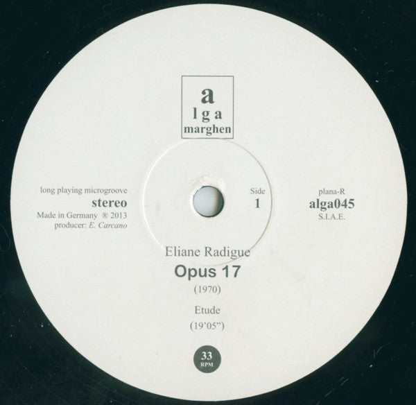 Eliane Radigue - Opus 17 | Mint (M) Mint (M)-