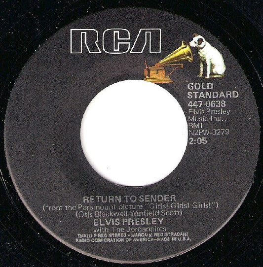 Elvis Presley With The Jordanaires - Return To Sender | Near Mint (NM) Near Mint (NM)--