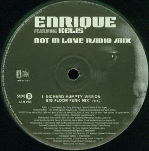 Enrique Iglesias Featuring Kelis - Not In Love Radio Mix (Black) | Very Good Plus (VG+) Very Good (VG)-