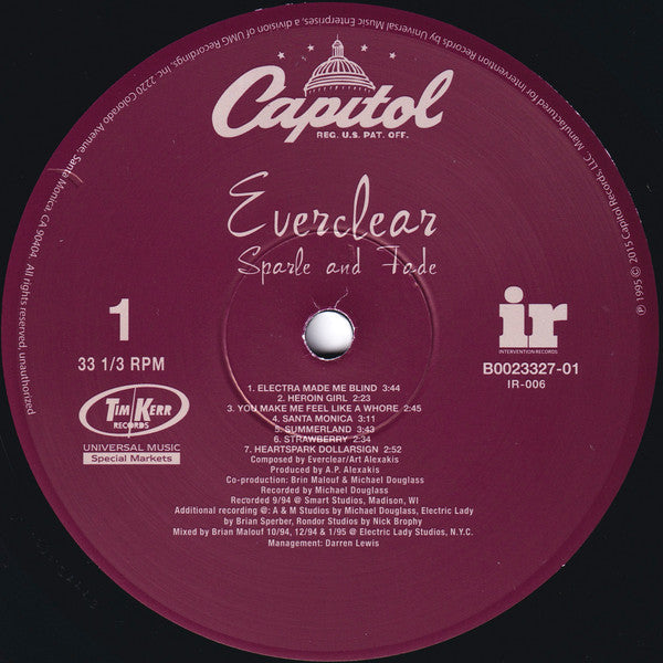 Everclear - Sparkle And Fade (VINYL LP) | NEW Mint (M) Mint (M)-