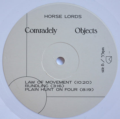 Horse Lords - Comradely Objects (Ltd White VInyl) | Mint (M) Mint (M)-