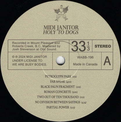 The MIDI Janitor - Holy To Dogs (VINYL) | Mint (M) Mint (M)-
