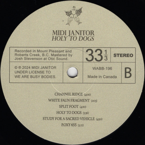 The MIDI Janitor - Holy To Dogs (VINYL) | Mint (M) Mint (M)-
