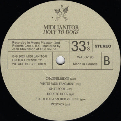 The MIDI Janitor - Holy To Dogs (VINYL) | Mint (M) Mint (M)-