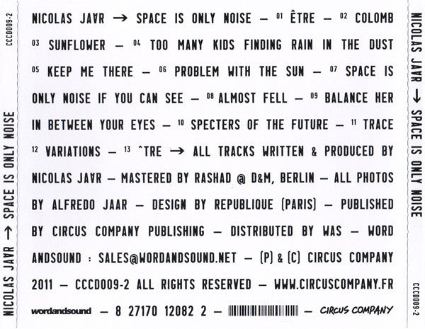 Nicolas Jaar - Space Is Only Noise (CD) | Mint (M) Mint (M)-