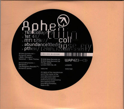 Aphex Twin - Collapse EP (CD) | Mint (M) Mint (M)-