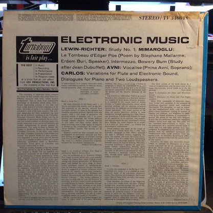 Various - Electronic Music (VINYL) | Near Mint (NM or M-) Excellent (EX)-