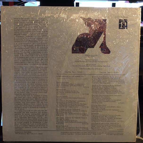Charles Wuorinen - Time's Encomium (For Synthesized & Processed Synthesized Sound) (VINYL) | Near Mint (NM or M-)-
