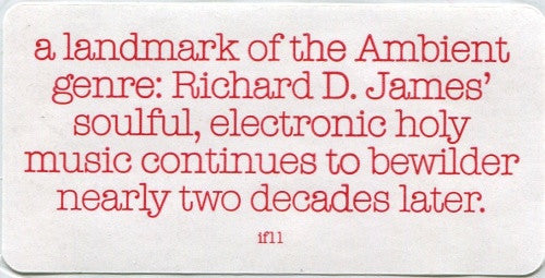 Aphex Twin - Selected Ambient Works Volume II (VINYL 3LP) | Near Mint (NM or M-) Near Mint- (NM-)-