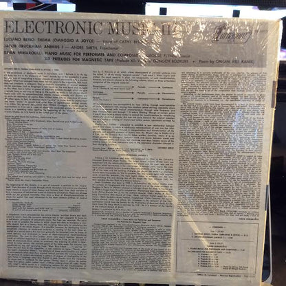 Luciano Berio - Electronic Music III (VINYL) | Near Mint (NM or M-)-