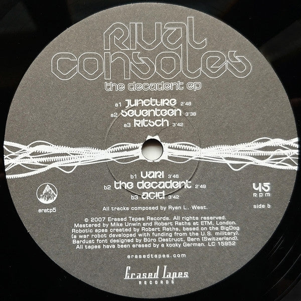 Rival Consoles - The Decadent EP | Mint (M) Mint (M)-