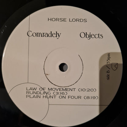 Horse Lords - Comradely Objects (Black Vinyl) | Mint (M) Mint (M)-