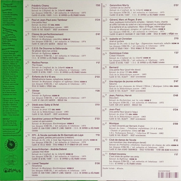 Various Prends Le Temps D'écouter - Musique D'expression Libre Dans Les Classes Freinet / Tape Music, Sound Experiments And Free Folk Songs From Freinet Classes - 1962/1982 LP Mint (M) Mint (M)-