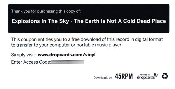 Explosions In The Sky - The Earth Is Not A Cold Dead Place | Mint (M) Mint (M)-