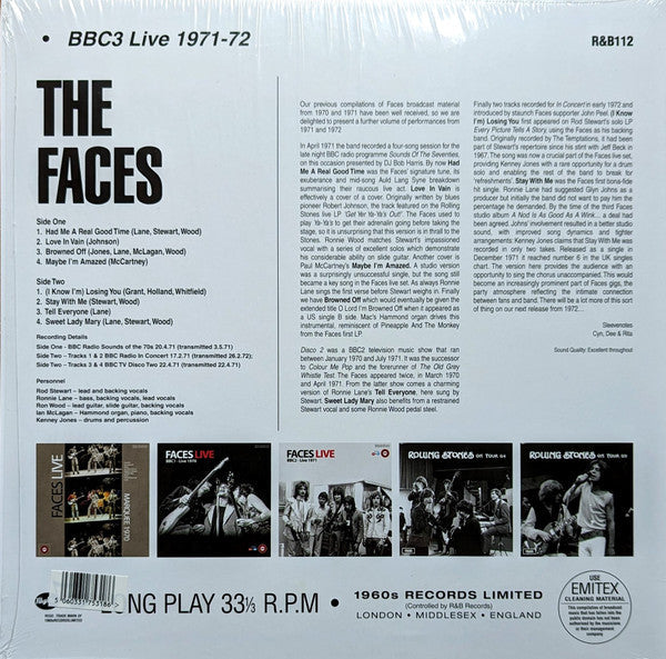 Faces Live (BBC3 - Live 1971-1972) | Mint (M) Mint (M)-