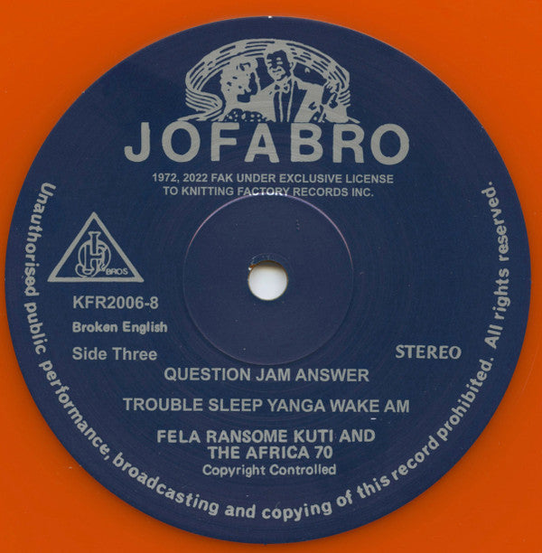 Fela Kuti & Africa 70 - Music Of Fela - Roforofo Fight | Mint (M) Mint (M)--