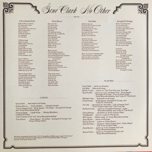 Gene Clark - No Other | Mint (M) Mint (M)-