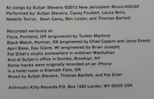 Sufjan Stevens - Carrie & Lowell | Mint (M) Mint (M)-