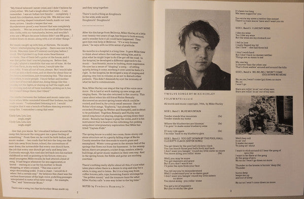 Michael Hurley - First Songs (VINYL LP REISSUE) | Mint (M) Mint (M)-
