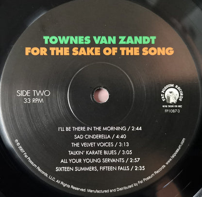 Townes Van Zandt - For The Sake Of The Song (VMP VINYL) | Mint (M) Mint (M)-