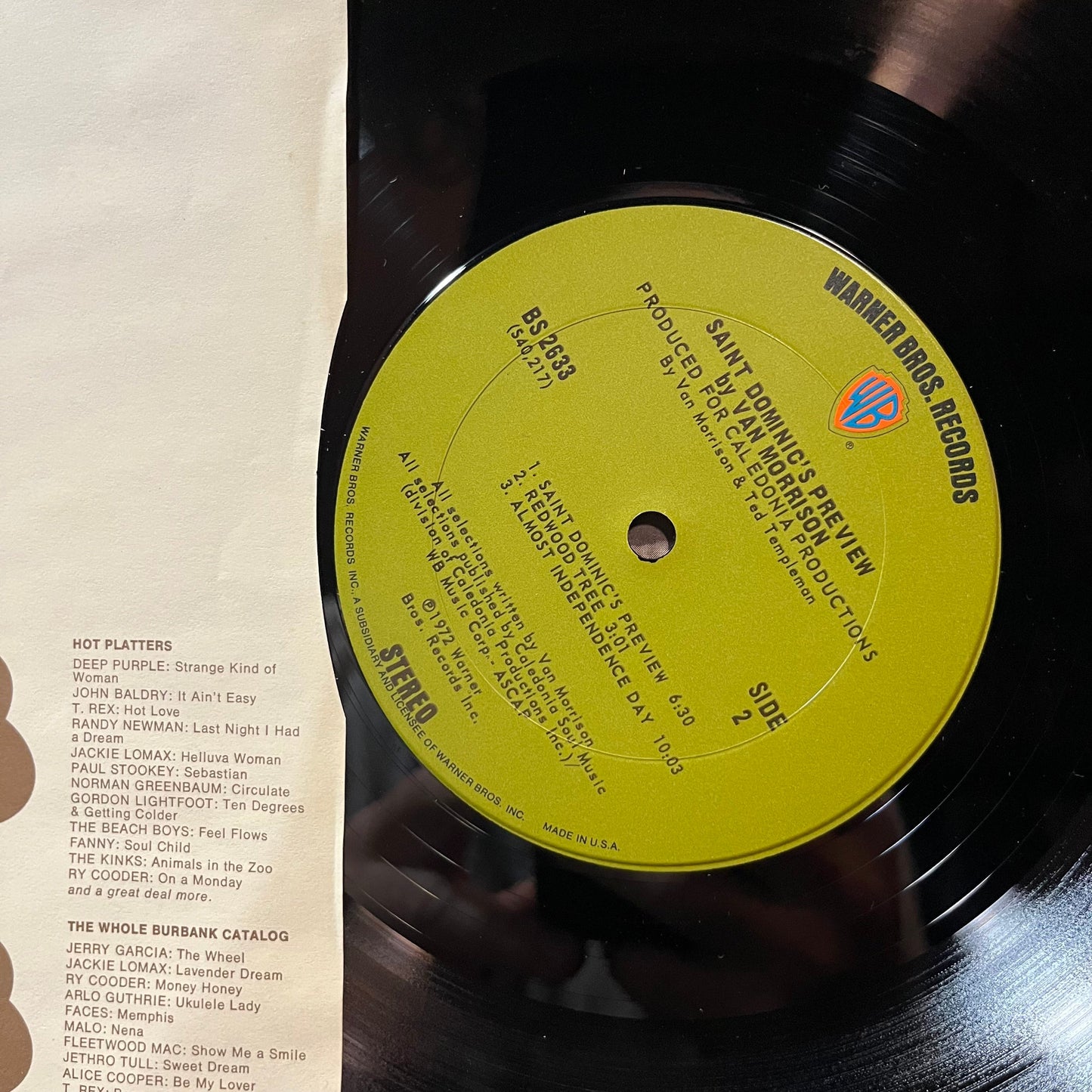 Van Morrison - Saint Dominic's Preview (VINYL LP WARNER BROS. BS 2633 1972) | Near Mint (NM or M-) Very Good (VG)-