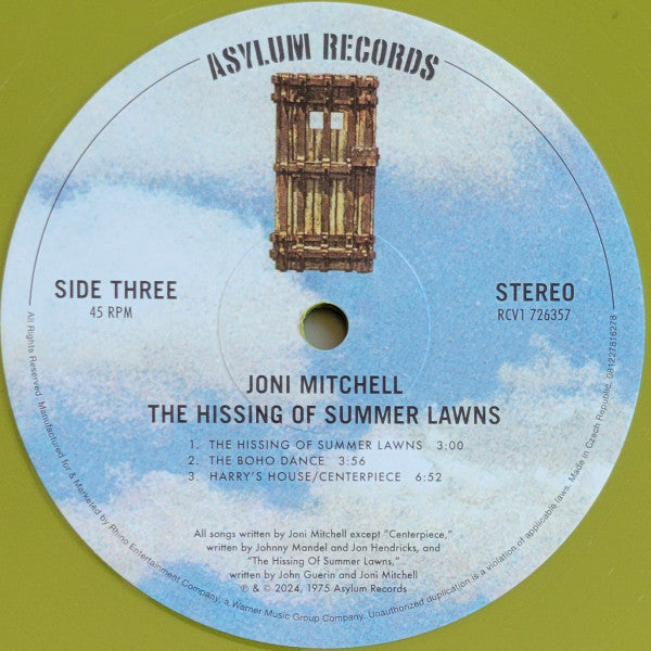 Joni Mitchell - The Hissing Of Summer Lawns (VMP | GREEN VINYL) | Mint (M) Mint (M)-