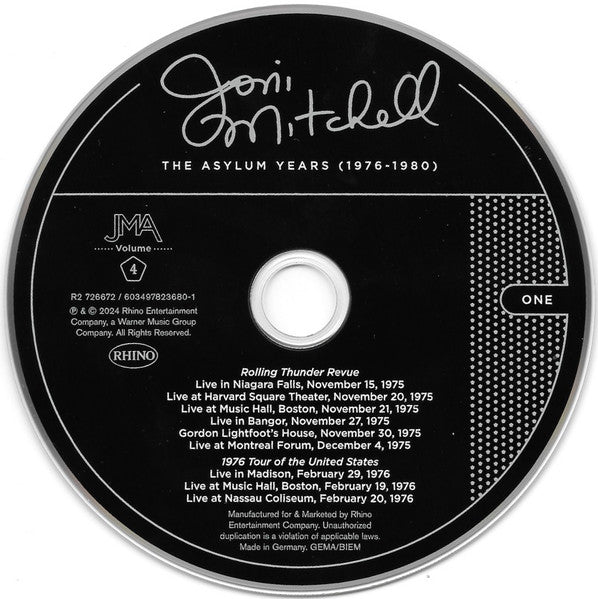 Joni Mitchell - Archives Volume 4: Asylum Years (1976-1980)(CD BOX) | Mint (M) Mint (M)-