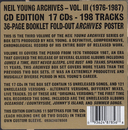 Neil Young Archives Vol. III (1976-1987) (BOX SET) | Mint (M) Mint (M)-