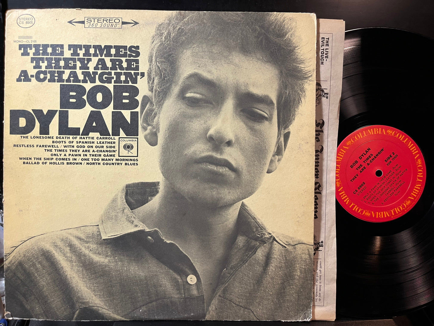 Bob Dylan - The Times They Are A-Changin' (VINYL LP) | Excellent+ (EX+) Very Good Plus (VG+)-