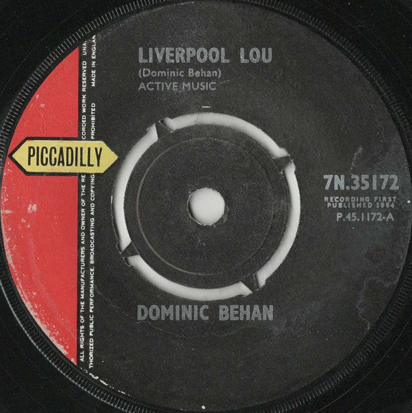 Dominic Behan - Liverpool Lou (7" VINYL) | Excellent+ (EX+) Generic-
